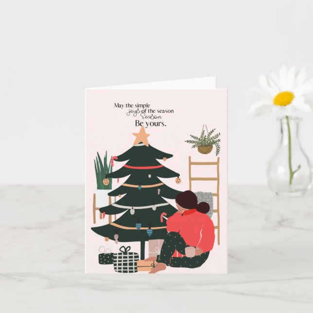 Blank Christmas Card African American (Small Plant)