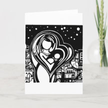 Blank Christmas Card – Madonna and Child