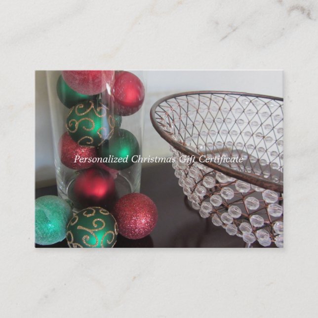 Blank Christmas Gift Certificate (Front)