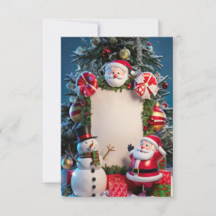 Blank Christmas Invitation Card