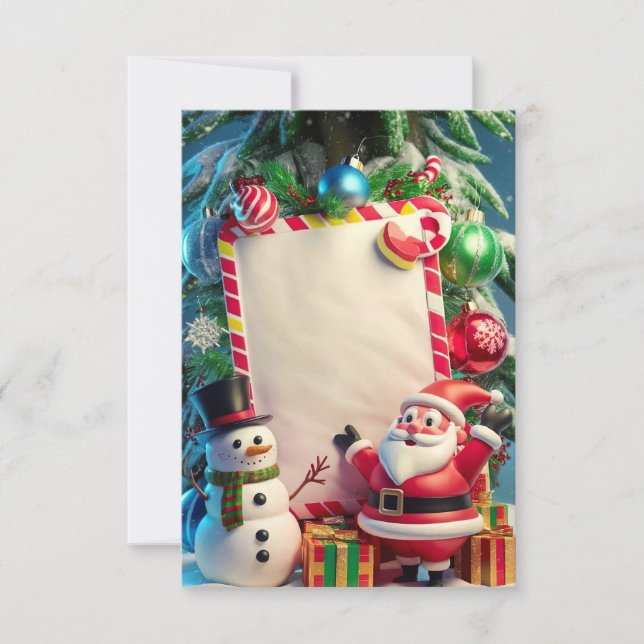 Blank Christmas Invitation Card (Front)