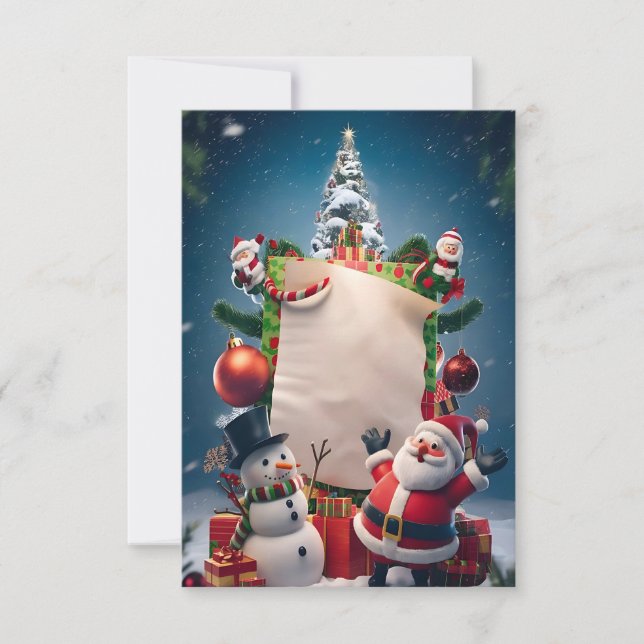 Blank Christmas Invitation Card (Front)