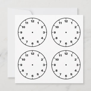 Blank Clock-faces Downloadable Printable Cards