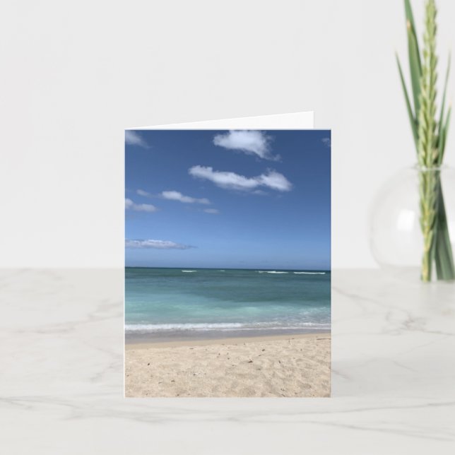 Blank Coastal Beach Note Card (Front)