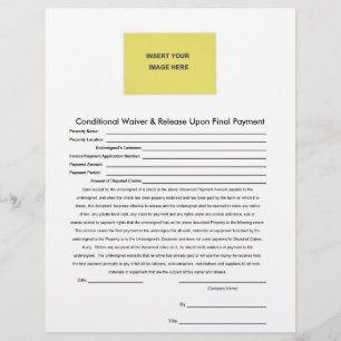 Blank Conditional Waiver Release Upon Final