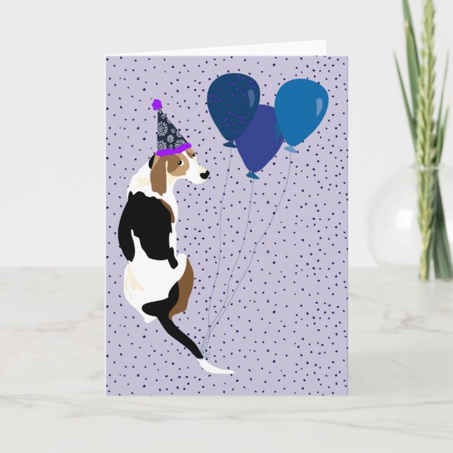 Blank Coonhound  Birthday card (Front)