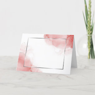 Blank Coral Rose Silver Abstract Programme