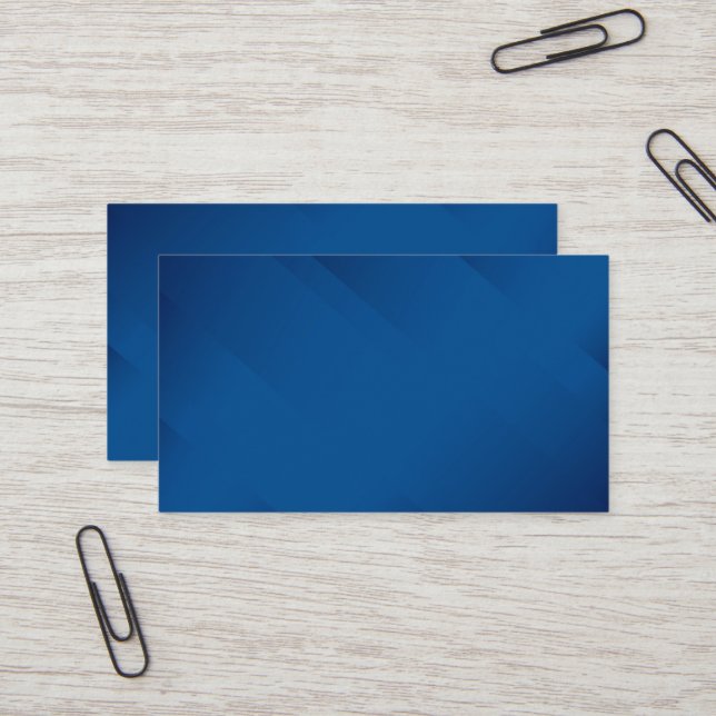 BLANK CREATE YOUR OWN BLUE BUSINESS CARD (Front/Back In Situ)