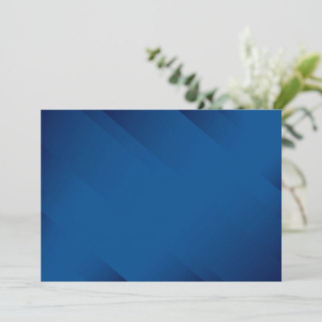 BLANK CREATE YOUR OWN BLUE INVITATION (Standing Front)