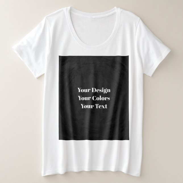 Blank - Create Your Own Custom Plus Size T-Shirt (Design Front)