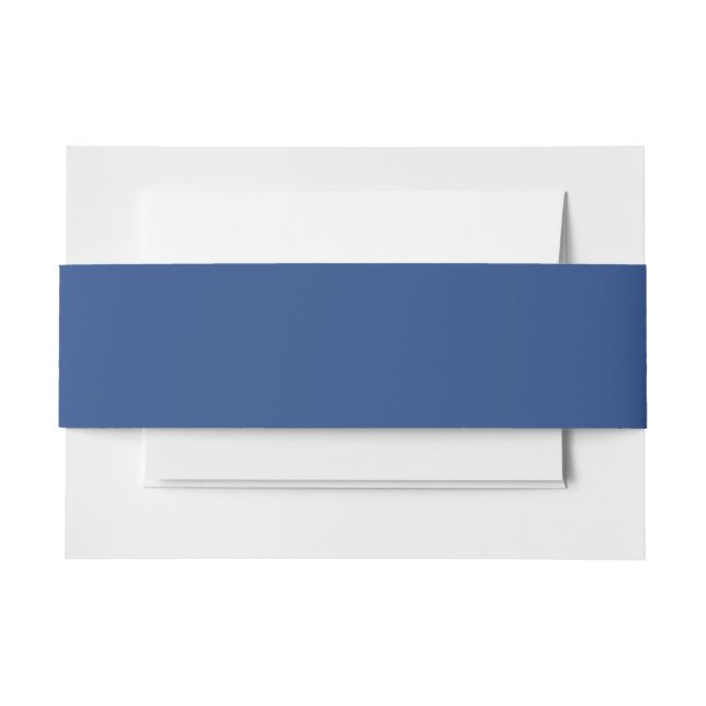 Blank Create Your Own - Deep Blue Invitation Belly Band (Front Example)