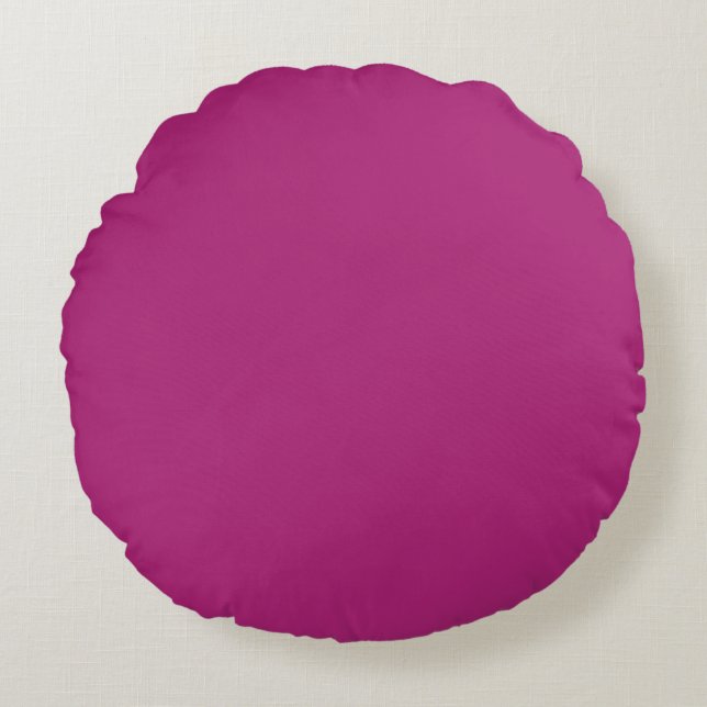 Blank Create Your Own - Deep Pink Round Cushion (Front)