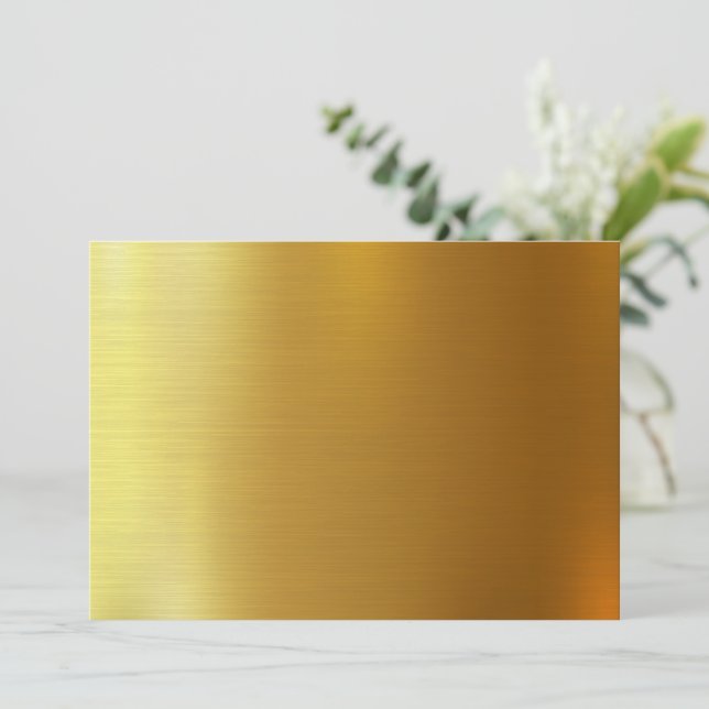 BLANK CREATE YOUR OWN GOLD INVITATION (Standing Front)