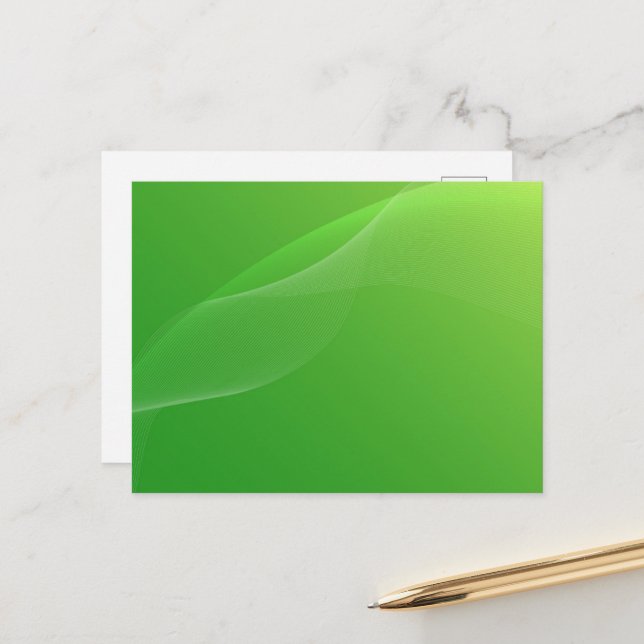 BLANK CREATE YOUR OWN GREEN POSTCARD (Front/Back In Situ)