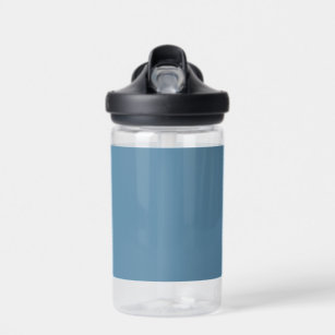 Blank Create Your Own - Grey Blue Water Bottle