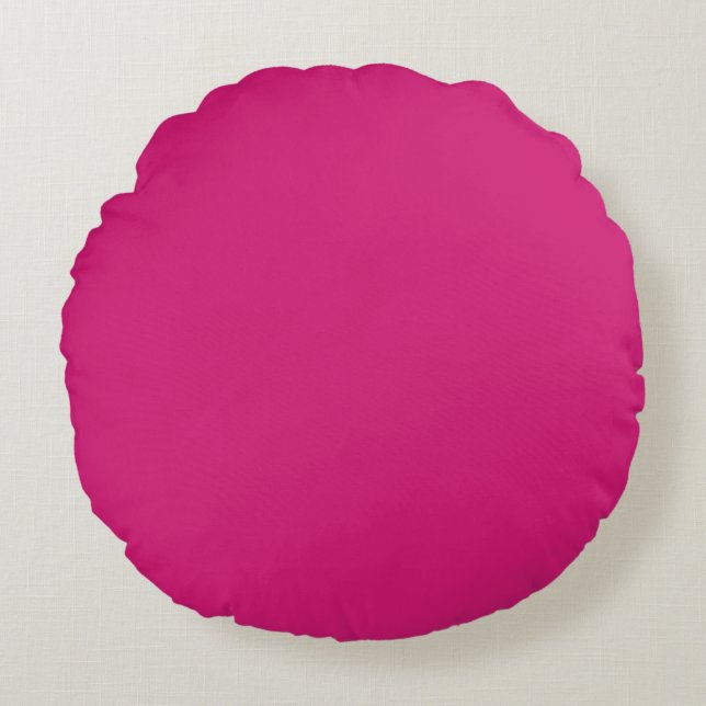 Blank Create Your Own - Hot Pink Round Cushion (Front)