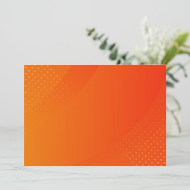 BLANK CREATE YOUR OWN ORANGE INVITATION (Standing Front)