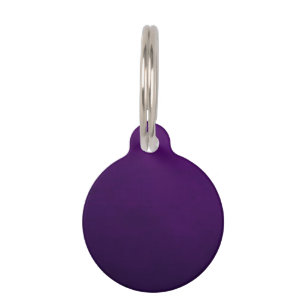BLANK CREATE YOUR OWN PURPLE PET ID TAG