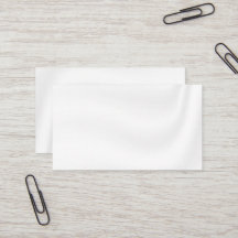 BLANK CREATE YOUR OWN WHITE SATIN BUSINESS CARD