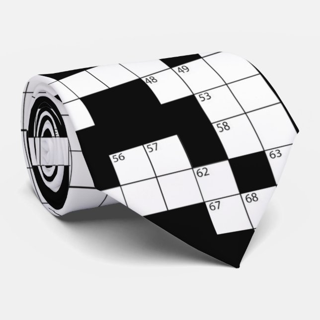 blank crossword puzzle pattern tie (Rolled)