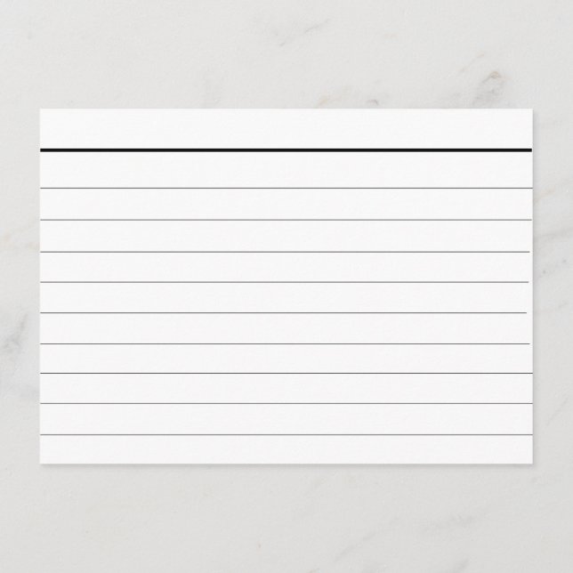 Blank cue cards (Back)