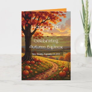 Blank Custom Fall Equinox Folded Greeting Card