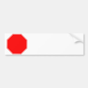 "Blank/Customisable Stop Sign Bumper Sticker" Sticker