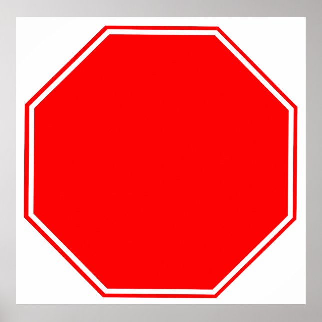 Blank/Customisable Stop Sign Poster (Front)