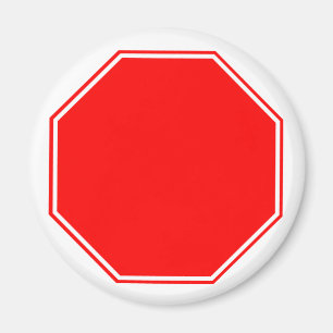 Blank/Cutomizable Stop Sign Magnet
