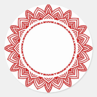 Blank Elegant classy mandala label round sticker