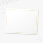 Blank Elegant Gold Notepad<br><div class="desc">Blank Notepad features white blank space with gold border.</div>
