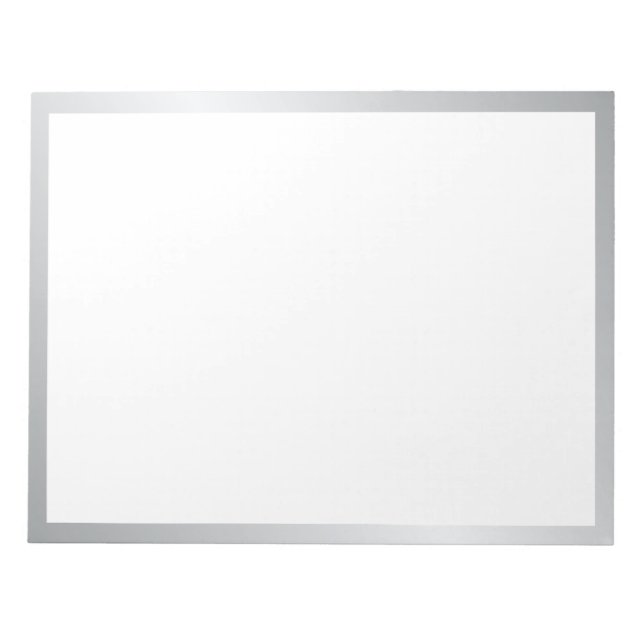 Blank Elegant Silver Notepad (Front)