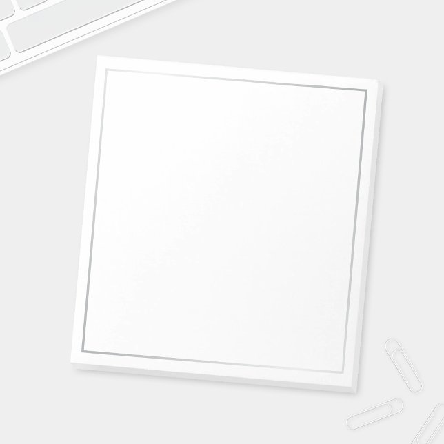 Blank Elegant Silver Notepad (Creator Uploaded)