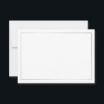Blank Elegant Silver Wedding Advice Card<br><div class="desc">Add a personal touch to your wedding with an elegant wedding advice and wishes card. This advice card features white blank space with silver border. Perfect for wedding, baby shower, birthday party, bridal shower, bachelorette party and any special occasions. Please note : The foil details are simulated in the artwork....</div>