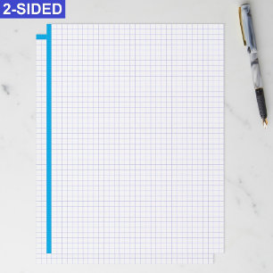 Blank Engineering Graph Paper Sheets (Blue Lines) Custom Letterhead