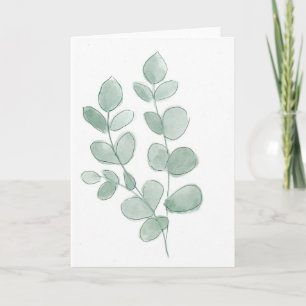 Blank Eucalyptus Leaf Greeting Card 5x7