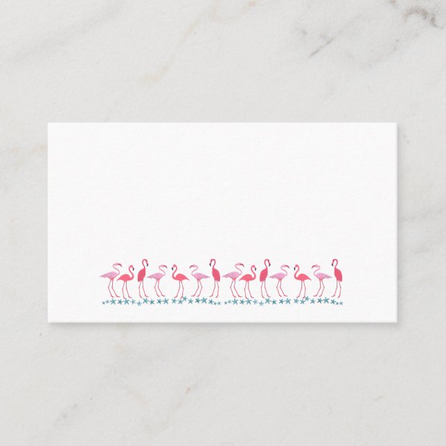 Blank Flamingoes Table Seating Place Cards (Front)