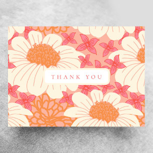 Blank Floral Thank You Card