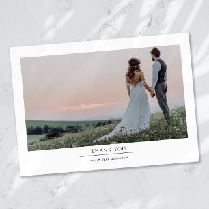 Blank for Your Message Personalized Photo Wedding Thank You Card