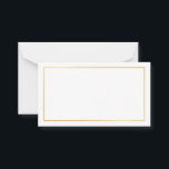 Blank Gold and White Wedding Advice and Wishes Card<br><div class="desc">Add a personal touch to your wedding with a gold wedding advice and wishes card. This advice card features gold border on white background. Perfect for wedding, baby shower, birthday party, bridal shower, bachelorette party and any special occasions. Please Note: The foil details are simulated in the artwork. No actual...</div>