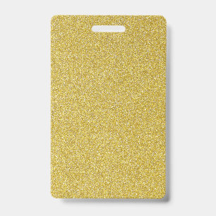 Blank Gold Glitter DIY Template Custom Text Photo ID Badge