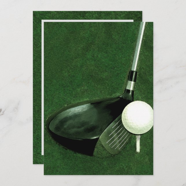 Blank Golf-Themed Invitation (Front/Back)