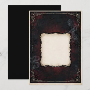 Blank Gothic Spooky Halloween Party Invitation