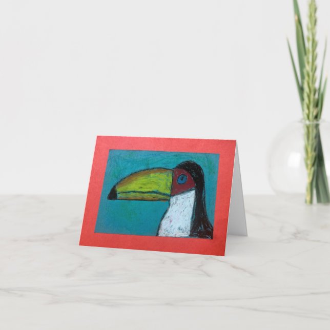 Blank greeting card for any occasion (toucan) (Front)