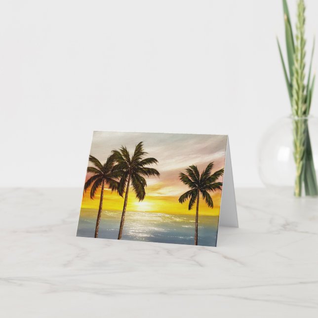 Blank greeting card with tropical design (Front)