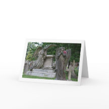 Blank Greetings Card: Angels With Flower