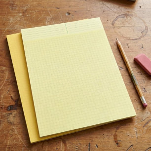 Blank Grid Yellow Graph Paper Sheets (Inch Square) Custom Letterhead