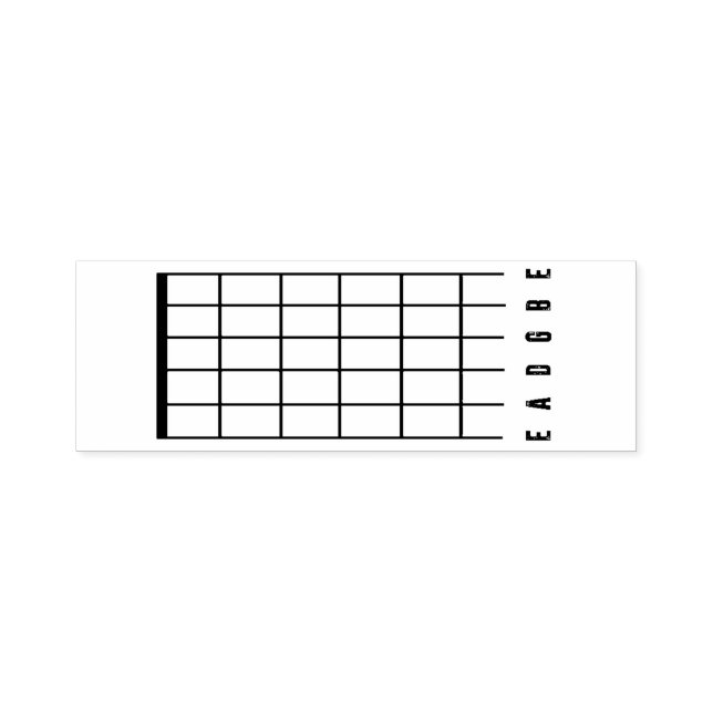 BLANK GUITAR CHORD RUBBER STAMP (Design)