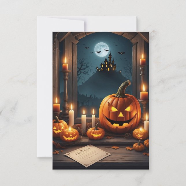 Blank Halloween Invitation Card (Front)