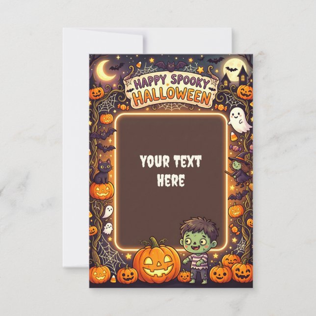 Blank Halloween Invitation Card 2026 #5 (Front)